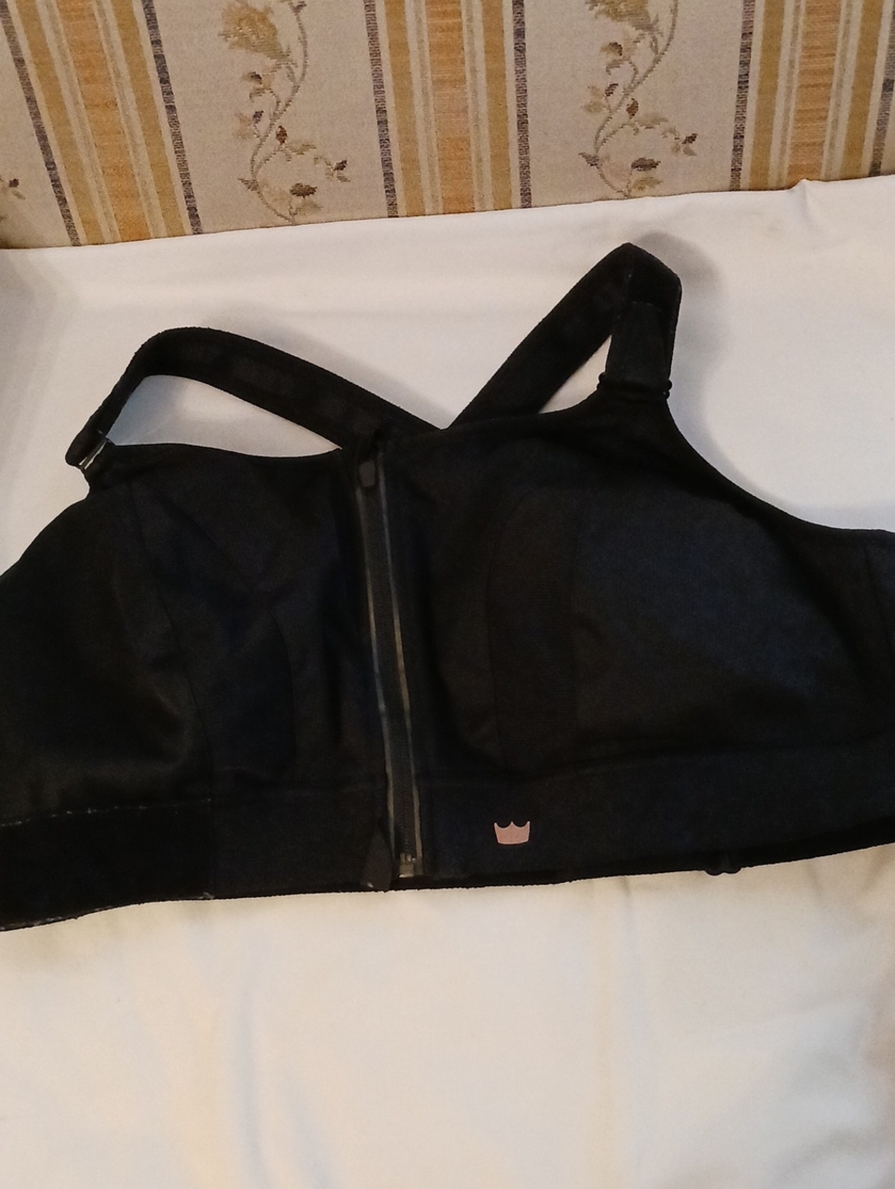 SHEFIT Black Front-Zip High Support Sports Bra